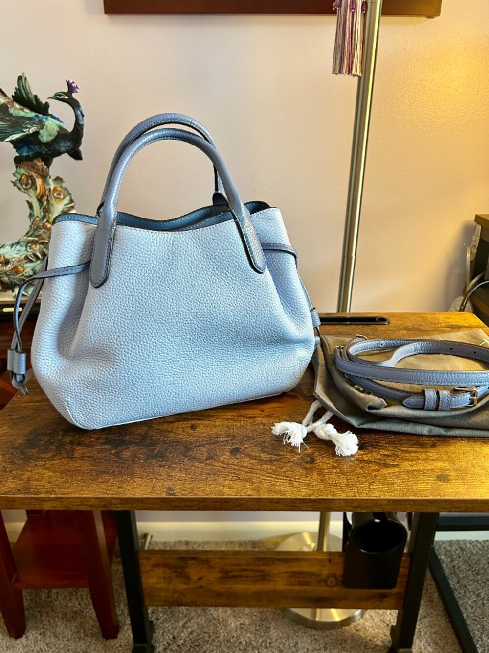 Kate Spade Small Dumpling Satchel in Two Tone Blue - Picture 2 of 10